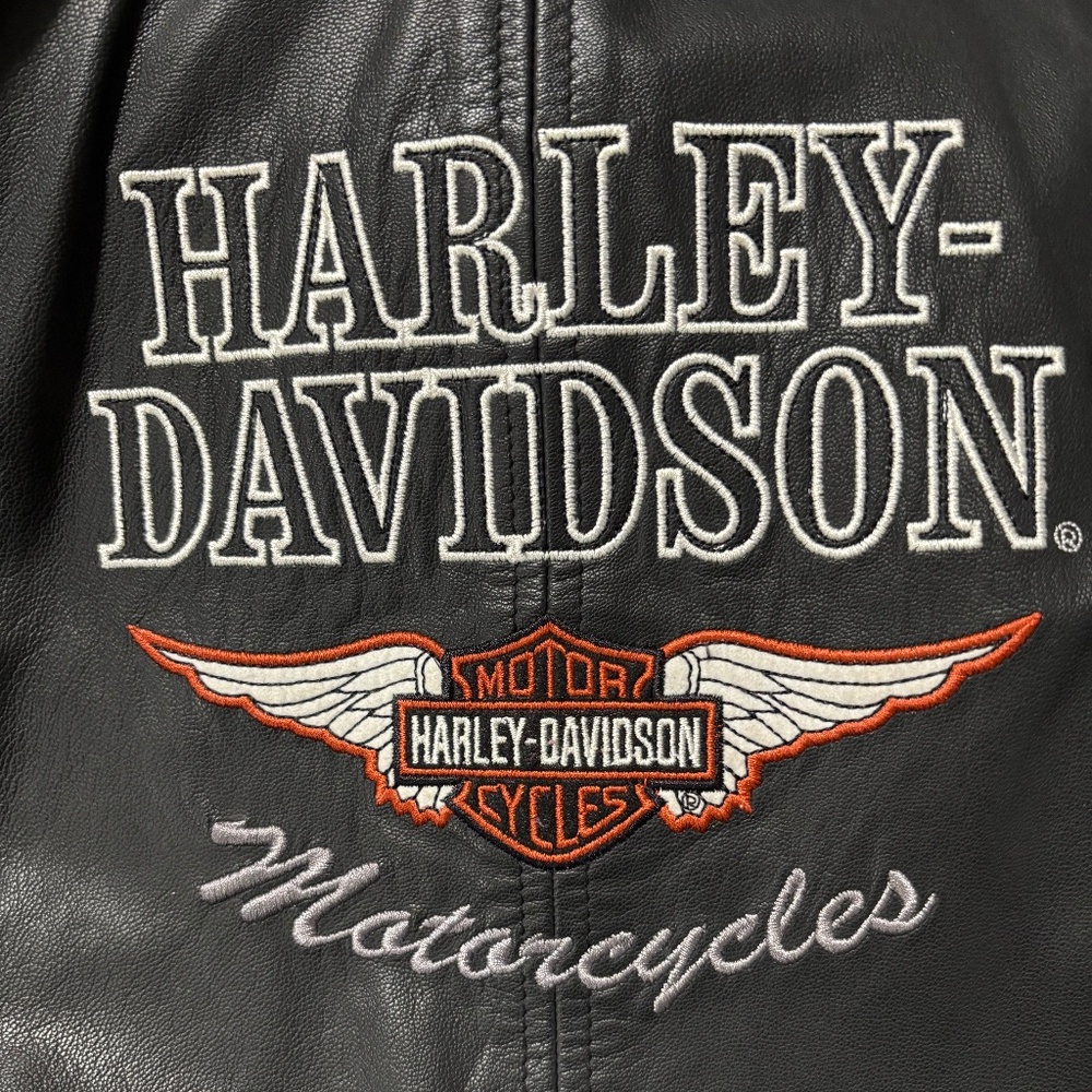 Harley-Davidson Women's Epoch Leather Jacket Black with Orange piping Size XL - Picture 10 of 16